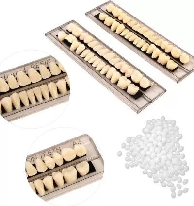 False Teeth Dental Complete Acrylic Resin Denture Set